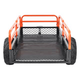 Spreaders & Wheelbarrows: VEVOR Heavy Duty Steel ATV Dump Trailer, 1500-Pound Load Capacity 15 Cubic Feet, Tow Behind Dump Cart Garden Trailer, with Removable Sides and 2 Tires, for Mowers, Tractors, ATV, UTV