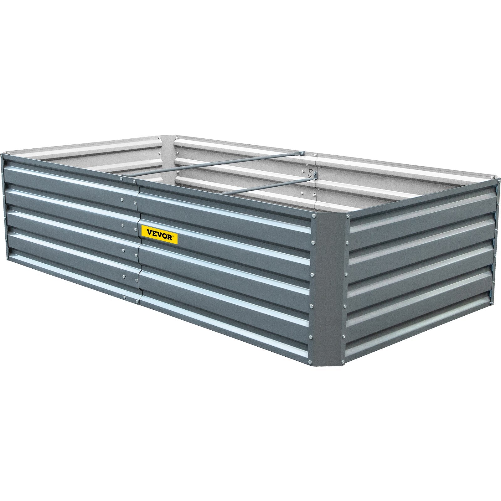 Garden Ornaments: VEVOR Galvanized Raised Garden Bed, 203 x 102 x 48 cm Metal Planter Box, Gray Steel Plant Raised Garden Bed Kit, Planter Boxes Outdoor for Growing Vegetables,Flowers,Fruits,Herbs,and Succulents