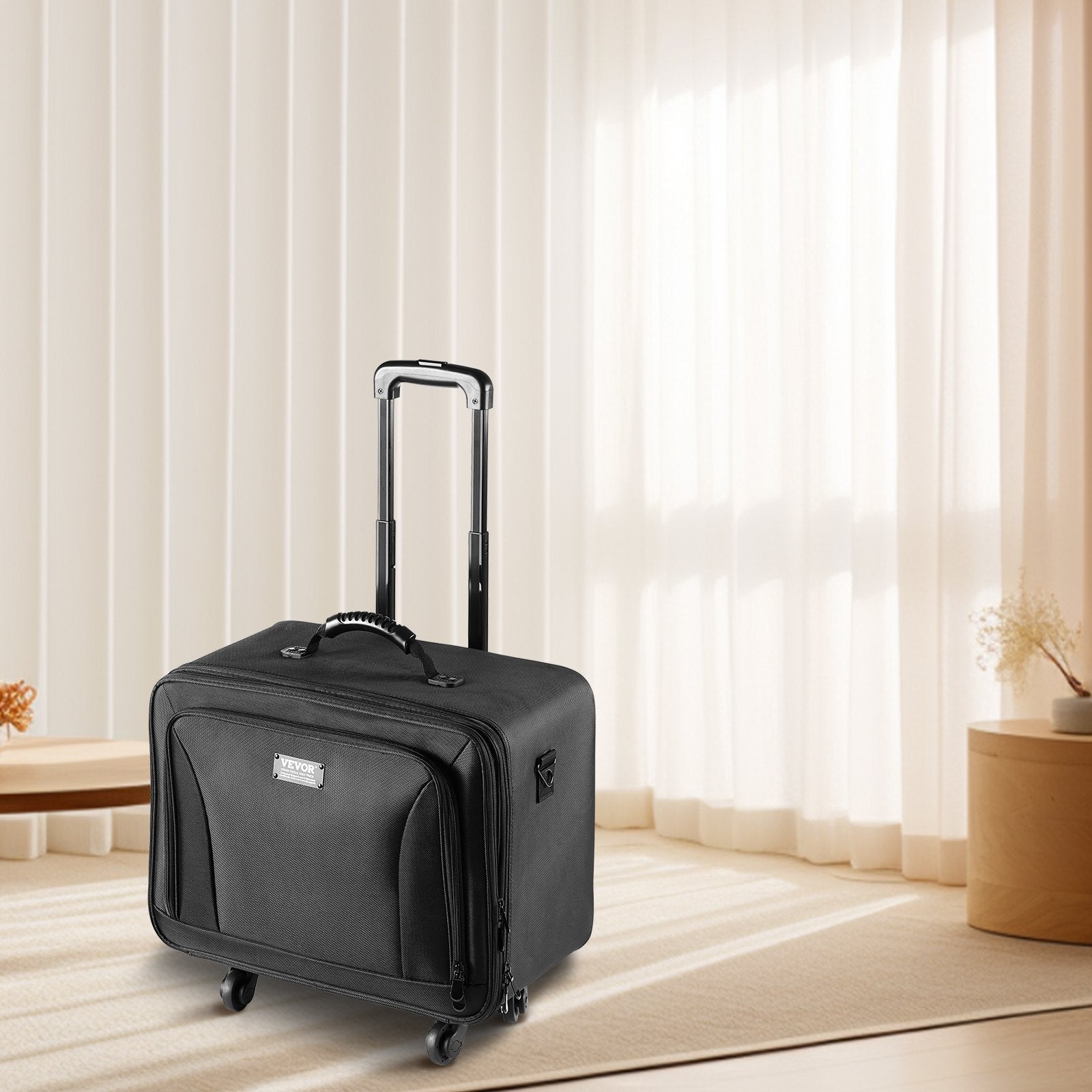 Makeup Organisation & Storage: VEVOR Rolling Makeup Train Case Large Storage 3 Tiers, Convenient Carry With Handle, Wheels, Strap, Professional Makeup Storage Organizer Box Make Up Carrier Waterproof Oxford, Black