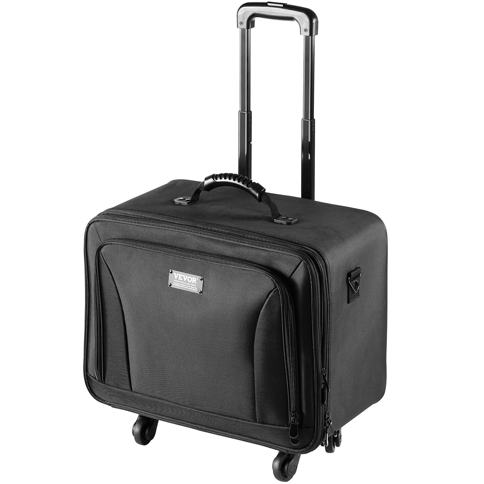 Makeup Organisation & Storage: VEVOR Rolling Makeup Train Case Large Storage 3 Tiers, Convenient Carry With Handle, Wheels, Strap, Professional Makeup Storage Organizer Box Make Up Carrier Waterproof Oxford, Black