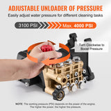 Shower Accessories: VEVOR Pressure Washer Pump, 1" Shaft Horizontal Triplex Plunger, 4000 PSI, 4.0GPM, Replacement Power Washer Pumps Kit with Hardware, Compatible with Simpson MorFlex 40224, 40225, 40226, Santoprene