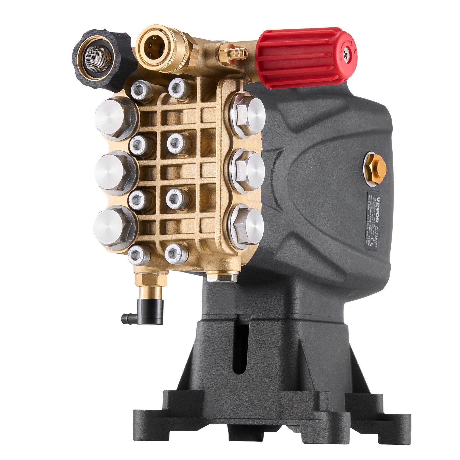 Shower Accessories: VEVOR Pressure Washer Pump, 1" Shaft Horizontal Triplex Plunger, 4000 PSI, 4.0GPM, Replacement Power Washer Pumps Kit with Hardware, Compatible with Simpson MorFlex 40224, 40225, 40226, Santoprene