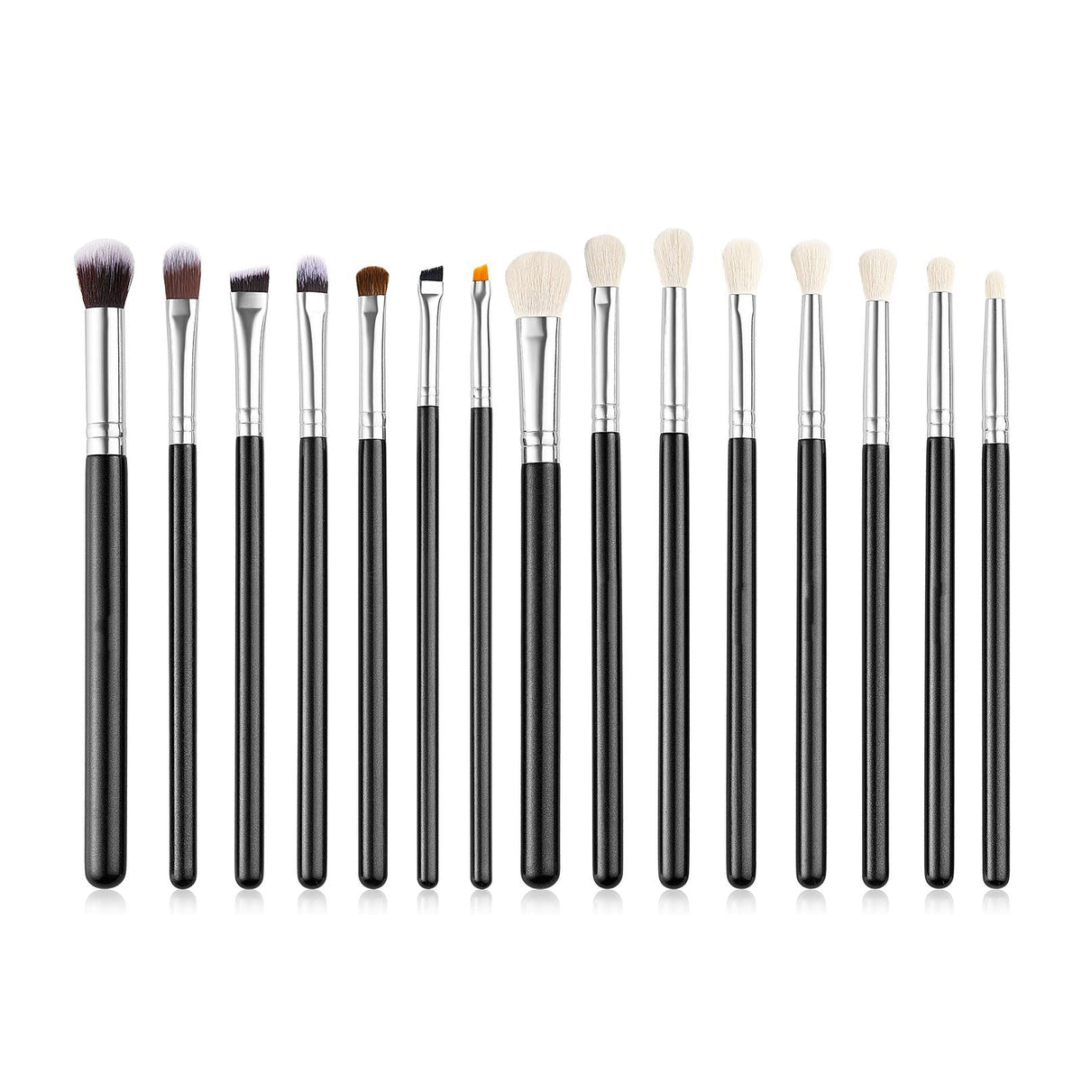 15-Piece Makeup Brush Set for Foundation Blending Eyeshadow, Professional Vegan Brushes with Soft Synthetic Bristles, Ergonomic Wood Handle & Aluminum Ferrule, Portable and Travel-Friendly