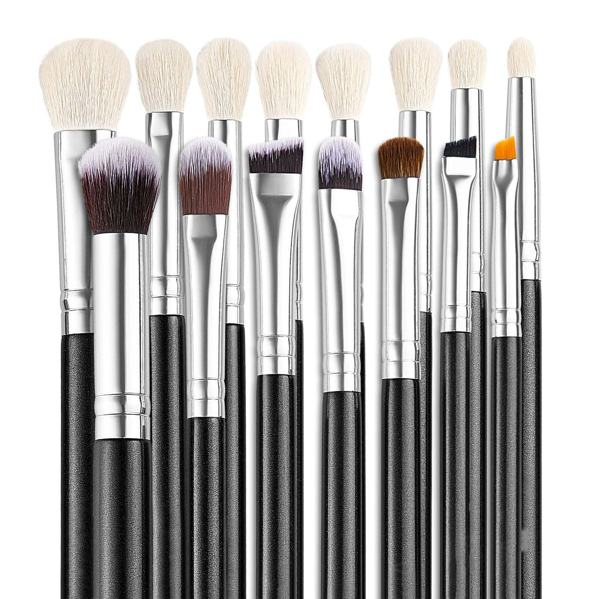 15-Piece Makeup Brush Set for Foundation Blending Eyeshadow, Professional Vegan Brushes with Soft Synthetic Bristles, Ergonomic Wood Handle & Aluminum Ferrule, Portable and Travel-Friendly