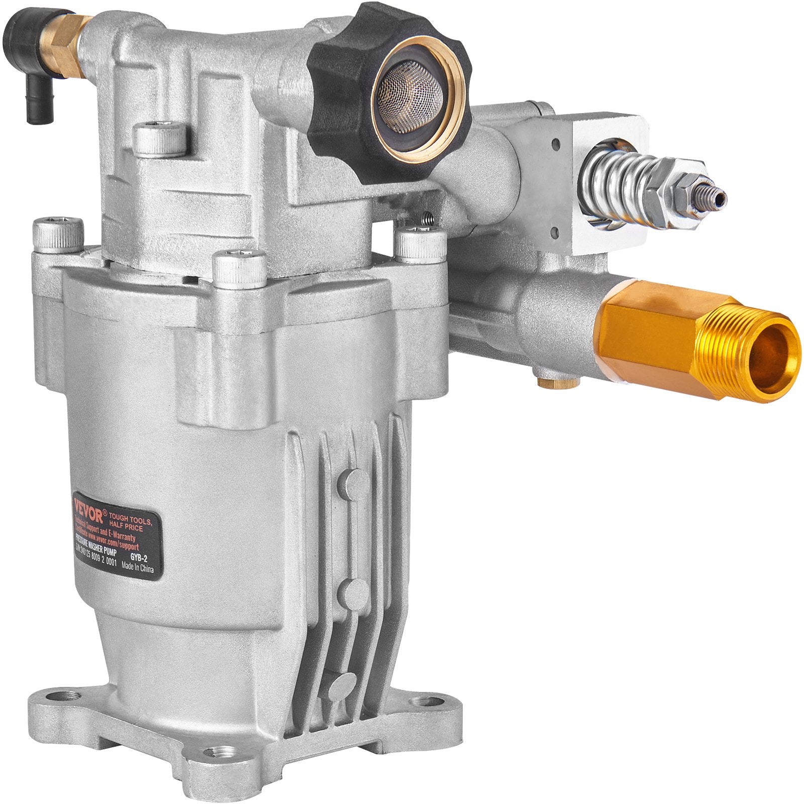 Fuel & Exhaust: VEVOR Pressure Washer Pump, 19 mm Shaft Horizontal, 3400 PSI, 2.5GPM, Replacement Power Washer Pumps Kit, Parts Washer Pump, Compatible with Honda, Simpson, RYOBI, Briggs & Stratton, Subaru, Craftsman