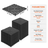 Automotive Repair & Speciality Tools: VEVOR Modular Interlocking Cushion, 50 Pack 30 x 30 cm Splicing Drainage Mats, PVC Interlocking Drainage Floor Tiles, Non-Slip Drainage Holes for Restroom, Bathroom, Kitchen, Pool, Wet Area, Black