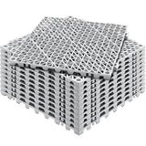 Dog Grooming Supplies: VEVOR Modular Interlocking Cushion, 12 Pack 30 x 30 cm Splicing Drainage Mats, Soft PVC Interlocking Drainage Floor Tiles, Non-Slip Drainage Holes for Restroom, Bathroom, Kitchen, Pool, Wet Area, Gray