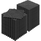 Automotive Repair & Speciality Tools: VEVOR Modular Interlocking Cushion, 55 Pack 30 x 30 cm Splicing Drainage Mats, PVC Interlocking Drainage Floor Tiles, Non-Slip Drainage Holes for Restroom, Bathroom, Kitchen, Pool, Wet Area, Black