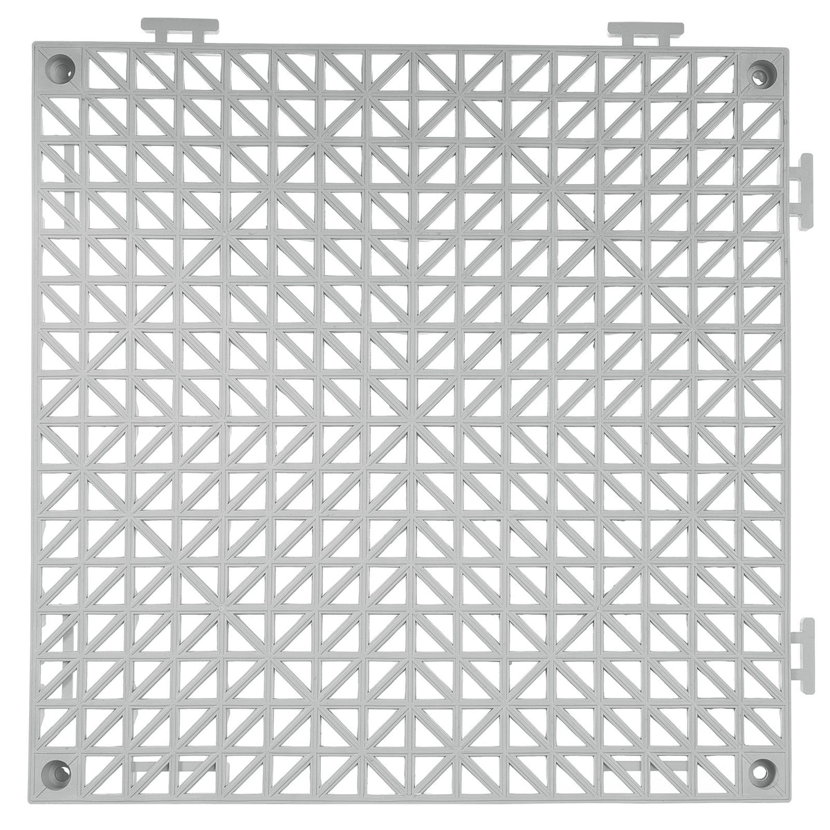 Modular Interlocking Cushion, 55 Pack 30 x 30 cm Splicing Drainage Mats, Soft PVC Interlocking Drainage Floor Tiles, Non-Slip Drainage Holes for Restroom, Bathroom, Kitchen, Pool, Wet Area, Gray