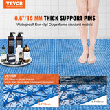 Automotive Repair & Speciality Tools: VEVOR Modular Interlocking Cushion, 55 Pack 30 x 30 cm Splicing Drainage Mats, Soft PVC Interlocking Drainage Floor Tiles, Non-Slip Drainage Holes for Restroom, Bathroom, Kitchen, Pool, Wet Area, Blue