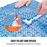 Automotive Repair & Speciality Tools: VEVOR Modular Interlocking Cushion, 55 Pack 30 x 30 cm Splicing Drainage Mats, Soft PVC Interlocking Drainage Floor Tiles, Non-Slip Drainage Holes for Restroom, Bathroom, Kitchen, Pool, Wet Area, Blue