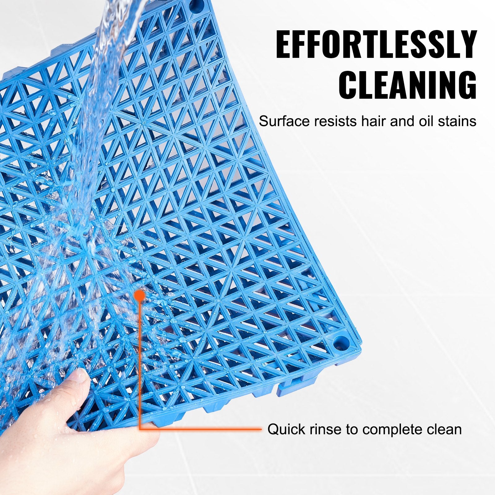 Automotive Repair & Speciality Tools: VEVOR Modular Interlocking Cushion, 55 Pack 30 x 30 cm Splicing Drainage Mats, Soft PVC Interlocking Drainage Floor Tiles, Non-Slip Drainage Holes for Restroom, Bathroom, Kitchen, Pool, Wet Area, Blue