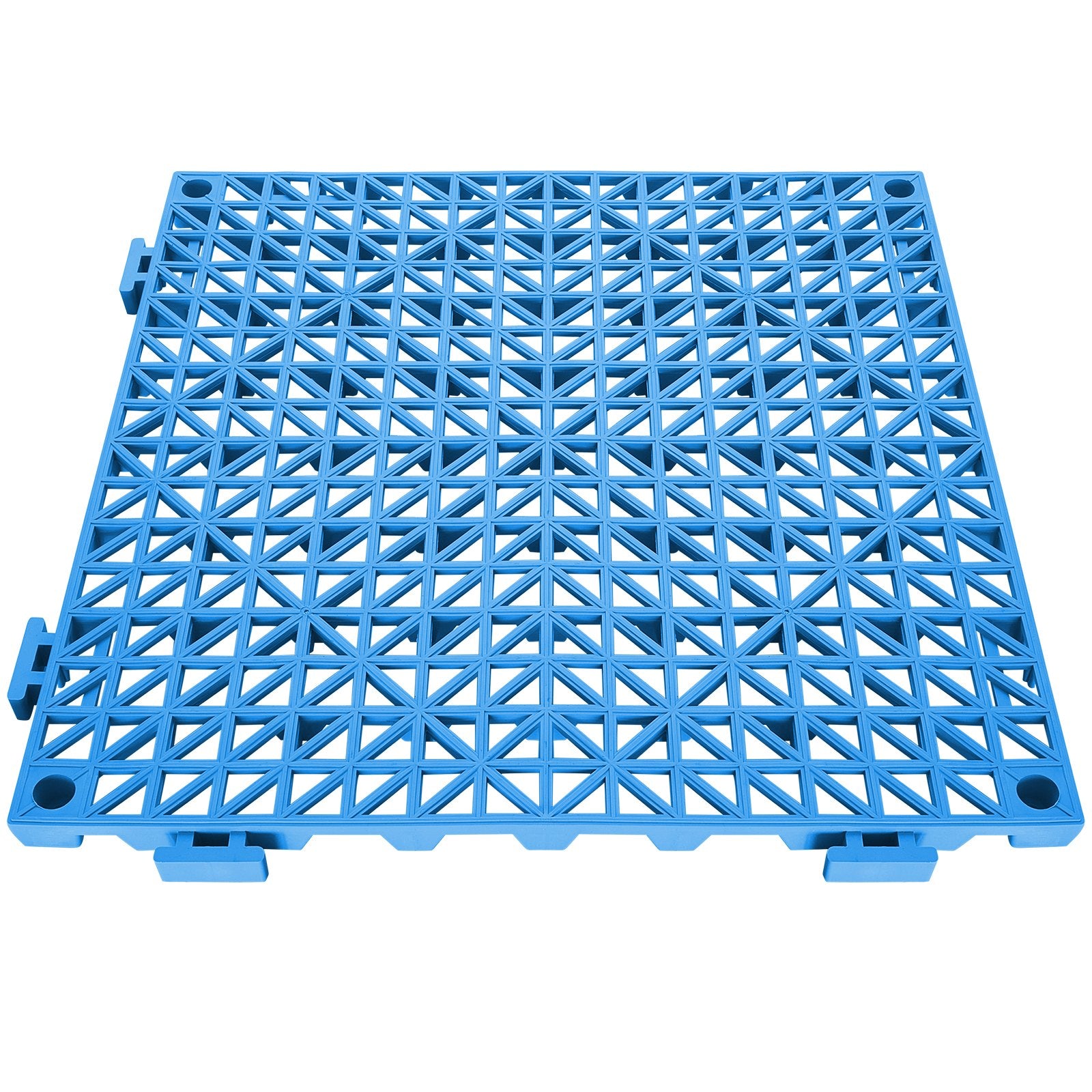 Automotive Repair & Speciality Tools: VEVOR Modular Interlocking Cushion, 55 Pack 30 x 30 cm Splicing Drainage Mats, Soft PVC Interlocking Drainage Floor Tiles, Non-Slip Drainage Holes for Restroom, Bathroom, Kitchen, Pool, Wet Area, Blue