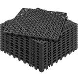 Automotive Repair & Speciality Tools: VEVOR Modular Interlocking Cushion, 12 Pack 30 x 30 cm Splicing Drainage Mats, PVC Interlocking Drainage Floor Tiles, Non-Slip Drainage Holes for Restroom, Bathroom, Kitchen, Pool, Wet Area, Black