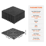 Automotive Repair & Speciality Tools: VEVOR Modular Interlocking Cushion, 12 Pack 30 x 30 cm Splicing Drainage Mats, PVC Interlocking Drainage Floor Tiles, Non-Slip Drainage Holes for Restroom, Bathroom, Kitchen, Pool, Wet Area, Black
