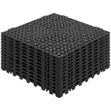 Automotive Repair & Speciality Tools: VEVOR Modular Interlocking Cushion, 12 Pack 30 x 30 cm Splicing Drainage Mats, PVC Interlocking Drainage Floor Tiles, Non-Slip Drainage Holes for Restroom, Bathroom, Kitchen, Pool, Wet Area, Black