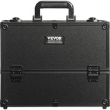 Makeup Organisation & Storage: VEVOR Makeup Train Case 370MM Large Portable Cosmetic Case, 6 Tier Trays Professional Makeup Storage Organizer Box Make Up Carrier with Handle And Strap Travel Case for Women and Girls - Black