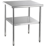 Food Warmers & Chafing Dishes: VEVOR Stainless Steel Work Prep Table Commercial Food Prep Table 30x30x36in