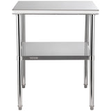 Food Warmers & Chafing Dishes: VEVOR Stainless Steel Work Prep Table Commercial Food Prep Table 30x30x36in