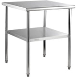 Food Warmers & Chafing Dishes: VEVOR Stainless Steel Work Prep Table Commercial Food Prep Table 30x30x36in
