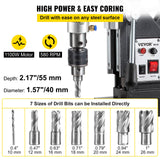 Traffic Control & Parking Tools: VEVOR Magnetic Drill, 1100W 1.57" Boring Diameter, 2697lbf/12000N Portable Electric Mag Drill Press with 7 Bits, 580 RPM Max Speed Drilling Machine for any Surface and Home Improvement