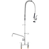 Audio Players & Recorders: VEVOR Commercial Faucet with Pre-Rinse Sprayer, 44" Height, 8" Center, 12" Swing Spout, Deck Mount Kitchen Sink Faucet, Brass Constructed Device with Pull Down Spray, for 1/2/3 Compartment Sink
