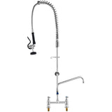 Audio Players & Recorders: VEVOR Commercial Faucet with Pre-Rinse Sprayer, 44" Height, 8" Center, 12" Swing Spout, Deck Mount Kitchen Sink Faucet, Brass Constructed Device with Pull Down Spray, for 1/2/3 Compartment Sink