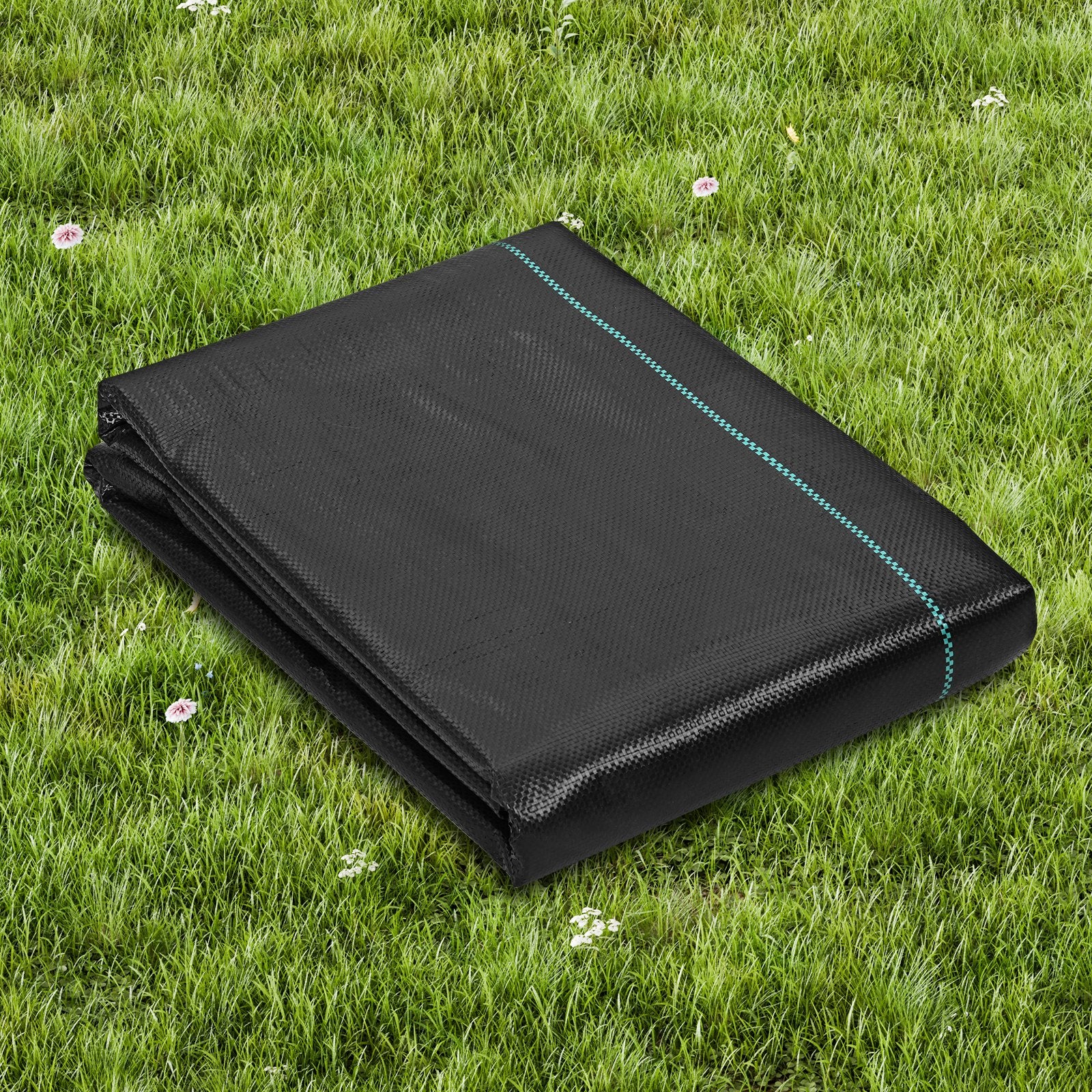 Garden Ornaments: VEVOR Weed Barrier Landscape Fabric, 3*100FT Heavy Duty Garden Weed Fabric, Woven PP Weed Control Fabric, Driveway Fabric, Geotextile Fabric for Landscaping, Ground Cover, Weed Blocker Weed Mat, Black