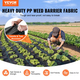 Herbicides: VEVOR Weed Barrier Landscape Fabric, 6.5*330FT Heavy Duty Garden Weed Fabric, Woven PP Weed Control Fabric, Driveway Fabric, Geotextile Fabric for Landscaping, Ground Cover, Weed Blocker Weed Mat