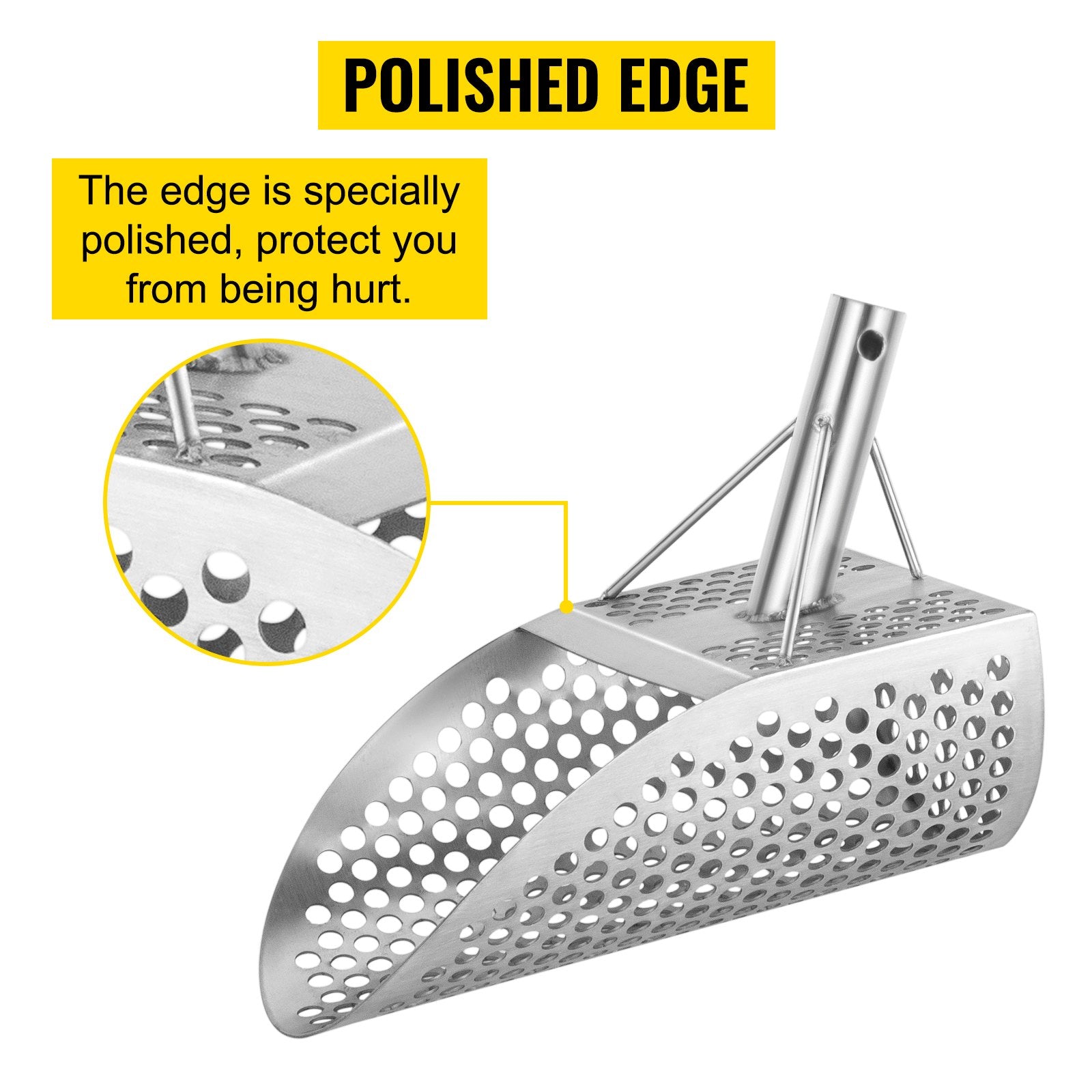 Outdoor Play Equipment: VEVOR Metal Detector Sand Scoop Detecting Hunting Scoop w/ Carbon Fiber Handle