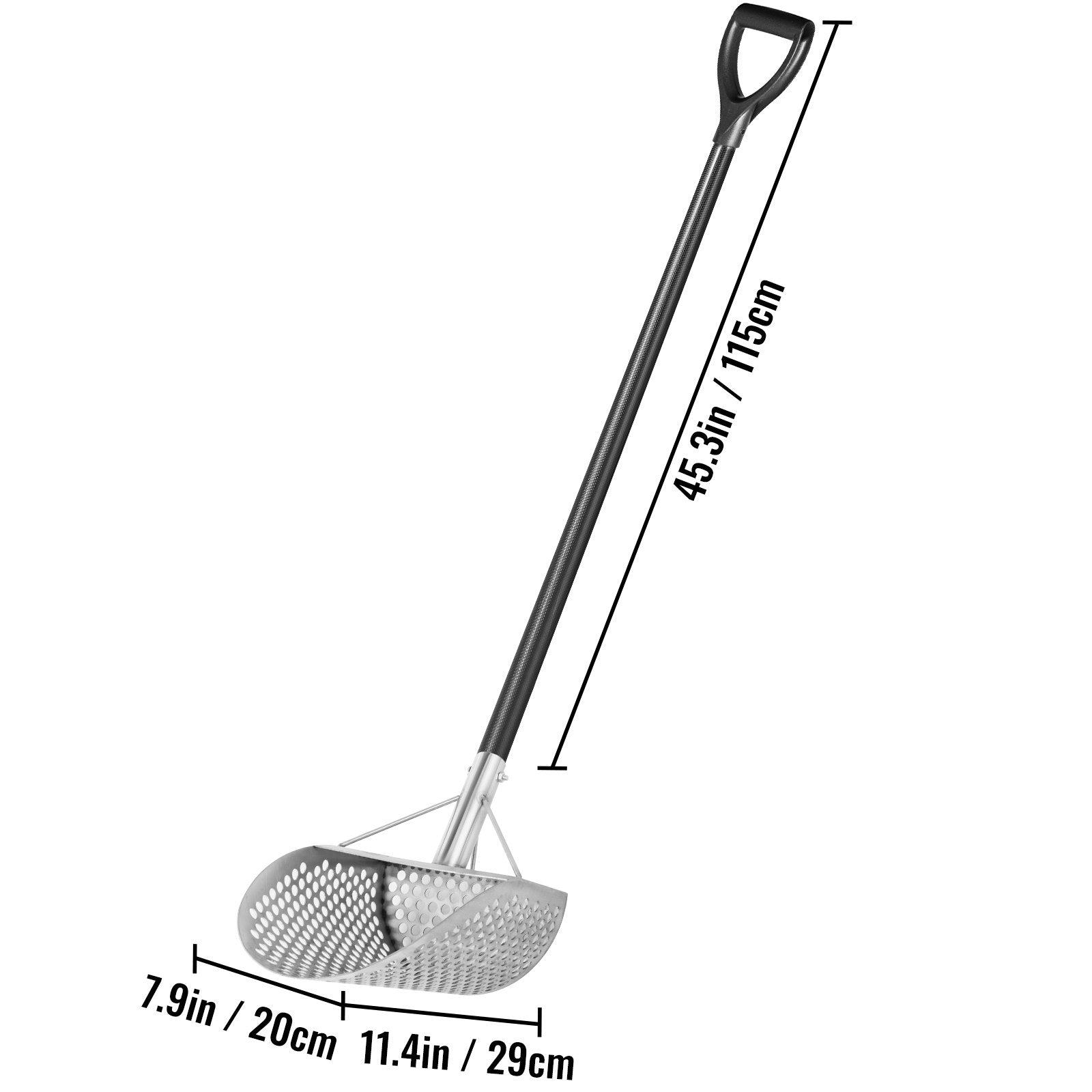 Outdoor Play Equipment: VEVOR Metal Detector Sand Scoop Detecting Hunting Scoop w/ Carbon Fiber Handle