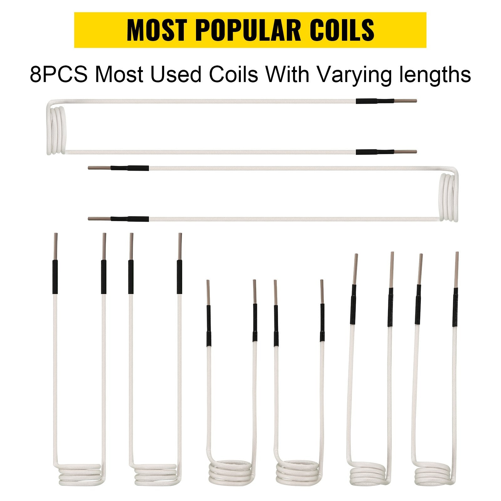 Automotive Repair & Speciality Tools: VEVOR Induction Heater Coil Kit Induction Coils 8PCS For Removing Rusty Bolts