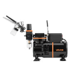 Massage Chairs: VEVOR Airbrush Kit, 1/6 HP, Air Brush Kit with Air Compressor, 3 Dual-Action Professional Airbrushes with 3 Tips, Hose, Acrylic Paint, 2 Fans, Low Noise, for Cake Decorating, Model Painting, Nail Art