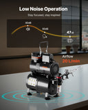 Automotive Cleaning: VEVOR Airbrush Kit Air Brush Kit 1/6 HP Air Compressor Tank 1 Airbrush 3 Tips