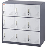Storage Cabinets & Lockers: VEVOR 9 Doors Metal Storage Cabinet Employees Steel Storage Cabinet Office Gray