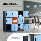 Office & Desk Chairs: VEVOR 9 Doors Metal Storage Cabinet Employees Steel Storage Cabinet Office Black