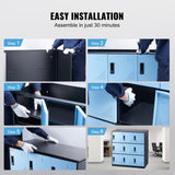 Office & Desk Chairs: VEVOR 9 Doors Metal Storage Cabinet Employees Steel Storage Cabinet Office Black