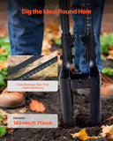 Outdoor Play Equipment: VEVOR Post Hole Digger, Heavy Duty Post Hole Digger with Fiberglass Handle, Manual Hole Digger with Scale Markings and Metal Blade, Post Hole Digger Tool for Digging Gardening and Outdoors, 1460 mm