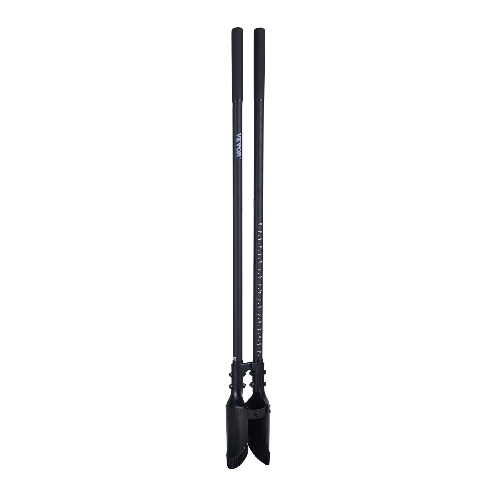 Outdoor Play Equipment: VEVOR Post Hole Digger, Heavy Duty Post Hole Digger with Fiberglass Handle, Manual Hole Digger with Scale Markings and Metal Blade, Post Hole Digger Tool for Digging Gardening and Outdoors, 1460 mm