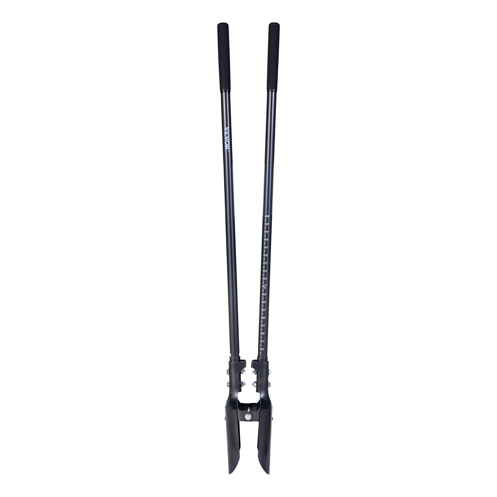 Outdoor Power Equipment: VEVOR Post Hole Digger, Heavy Duty Post Hole Digger with Carbon Steel Handle, Manual Hole Digger with Scale Markings and Metal Blade, Post Hole Digger Tool for Digging Gardening Outdoors, 1460 mm