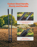 Outdoor Power Equipment: VEVOR Post Hole Digger, Heavy Duty Post Hole Digger with Carbon Steel Handle, Manual Hole Digger with Scale Markings and Metal Blade, Post Hole Digger Tool for Digging Gardening Outdoors, 1460 mm