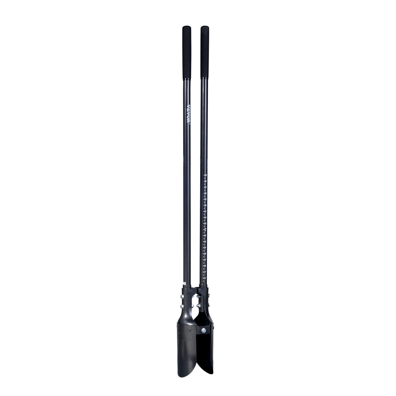 Outdoor Power Equipment: VEVOR Post Hole Digger, Heavy Duty Post Hole Digger with Carbon Steel Handle, Manual Hole Digger with Scale Markings and Metal Blade, Post Hole Digger Tool for Digging Gardening Outdoors, 1460 mm