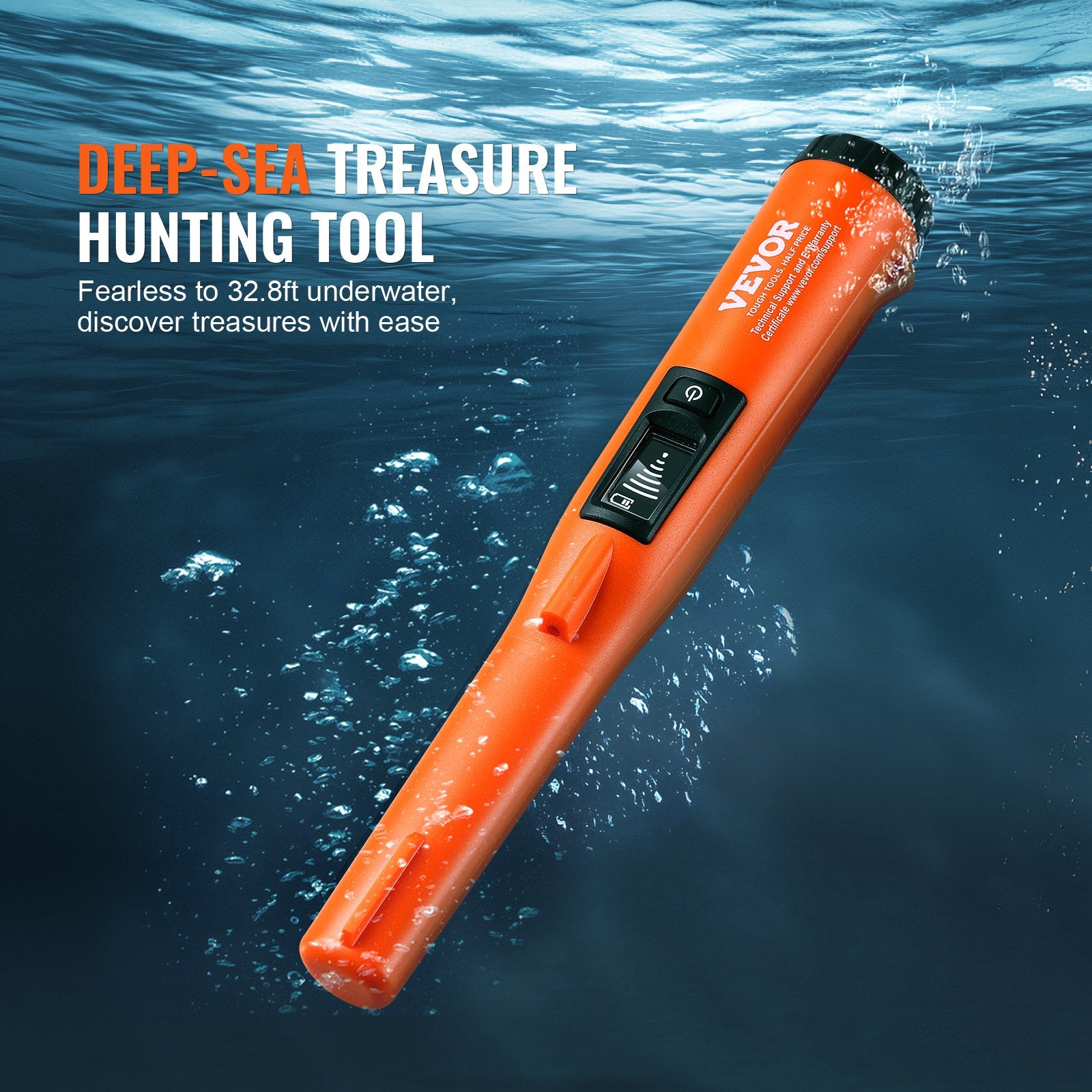 Metal Detectors: VEVOR Metal Detector Pinpointer IP68 Waterproof Handheld Detector Wand with LCD