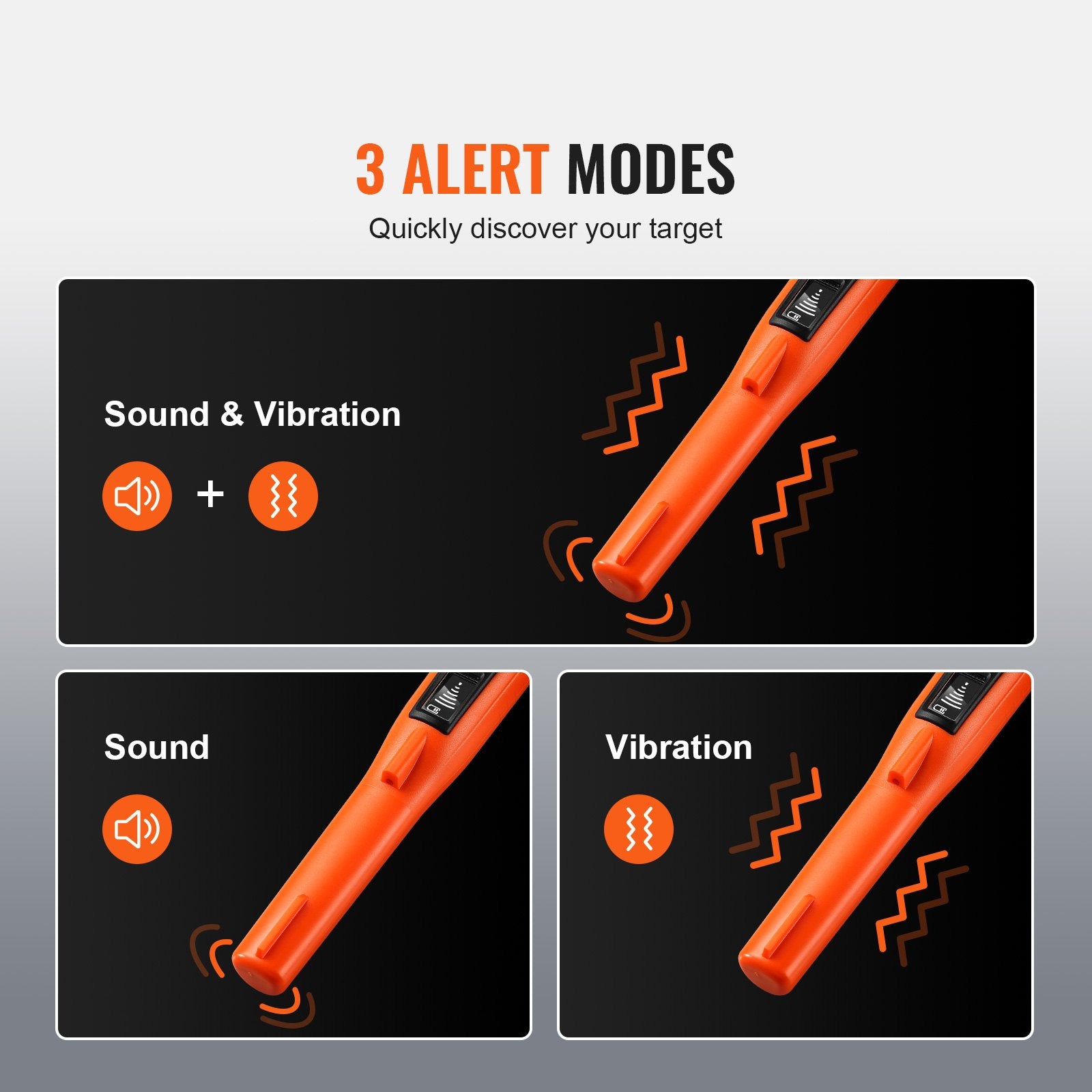 Metal Detectors: VEVOR Metal Detector Pinpointer IP68 Waterproof Handheld Detector Wand with LCD