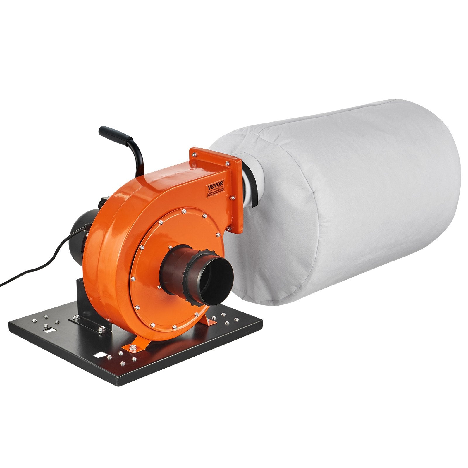 Dust Collector, 1HP 460 CFM Air Flow, Rolling Dust Collector with 80L Large Dust Collection Bag, 2.5 Micron Bag Filtration, Industrial Workshop Mobile Wood Dust Container with Handle and Wheels