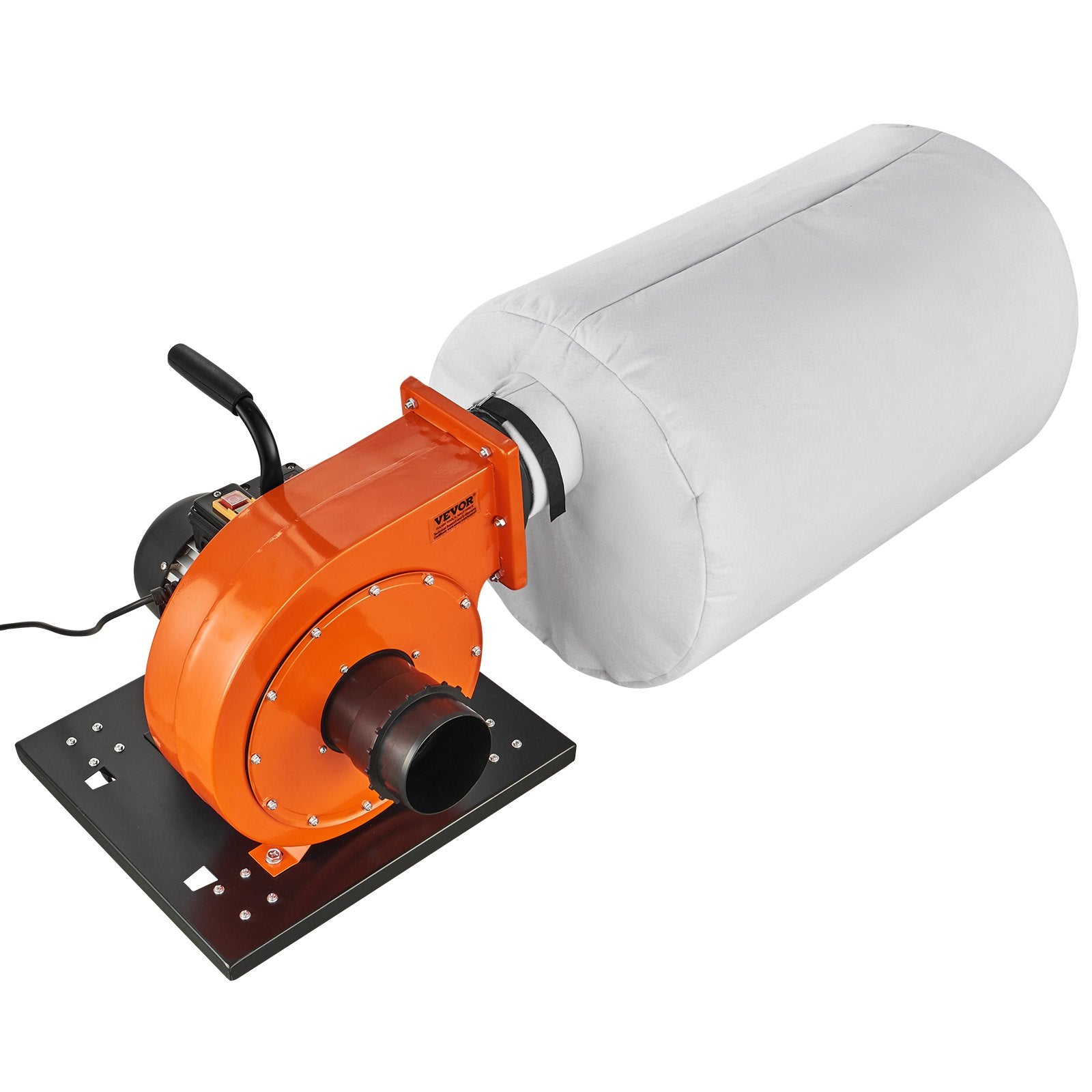 Dust Collector, 1HP 460 CFM Air Flow, Rolling Dust Collector with 80L Large Dust Collection Bag, 2.5 Micron Bag Filtration, Industrial Workshop Mobile Wood Dust Container with Handle and Wheels