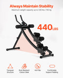 Gym Equipment & Accessories: VEVOR AB Workout Machine Equipment Home Gym Core Abdominal Trainers Dual-track