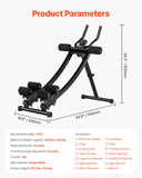 Gym Equipment & Accessories: VEVOR AB Workout Machine Equipment Home Gym Core Abdominal Trainers Dual-track