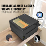 Audio Accessories: VEVOR Laser Engraver Enclosure 800 x 800 x 500 mm Fireproof Protective Cover