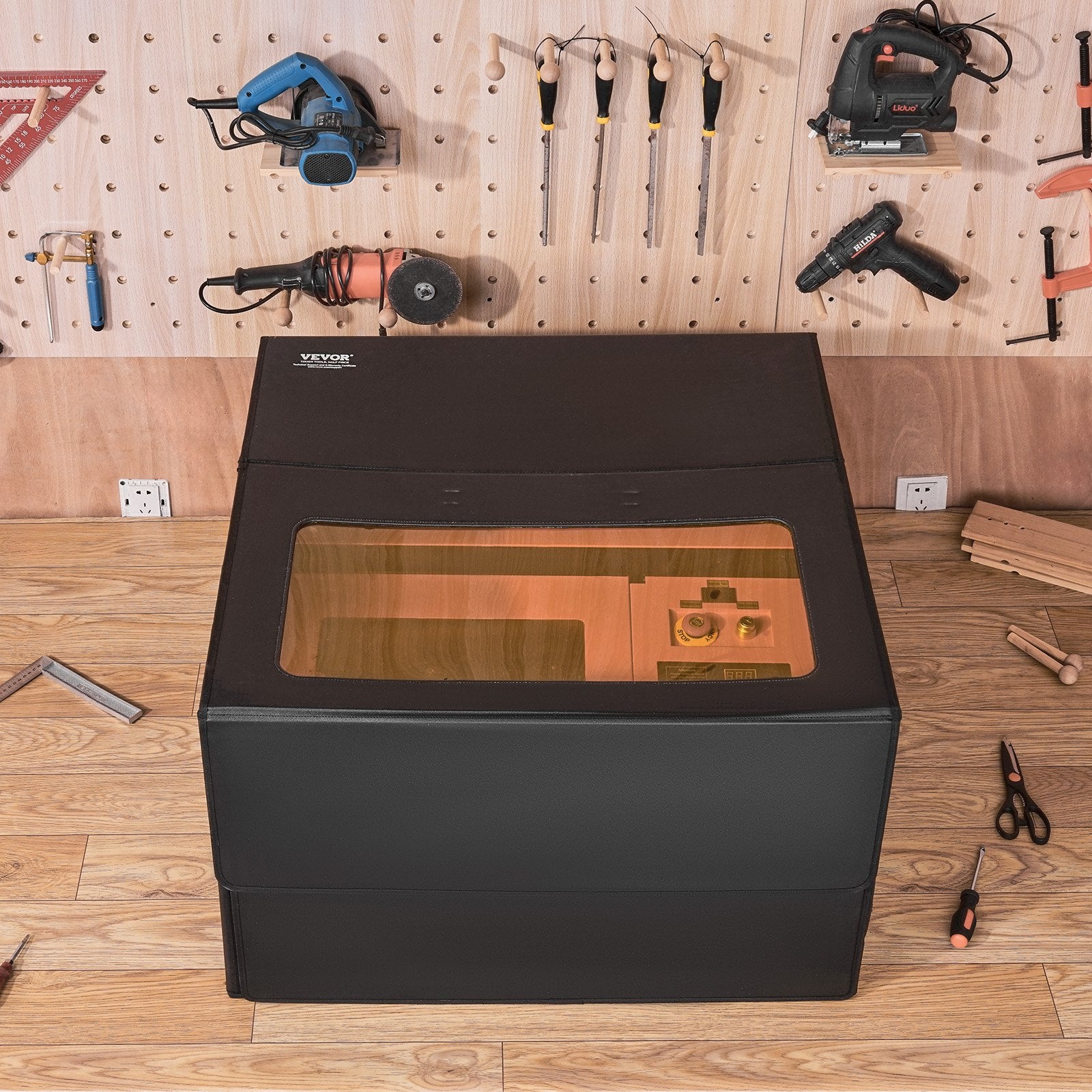 Audio Accessories: VEVOR Laser Engraver Enclosure 800 x 800 x 500 mm Fireproof Protective Cover